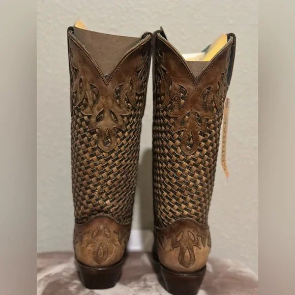 Corral LD Glitter Woven & Overlay Leather Boots - Picture 2 of 5